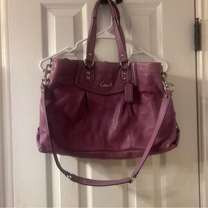Coach Mulberry Leather Shoulder Bag